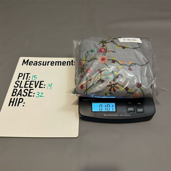 Umgee‎ Women's Gray Embroidered Floral Knee Length Dress Size S - Picture 7 of 7